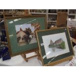 2 gilt framed water colours by Rhymer 95,