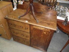 A 19th century oak dresser base.