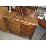 A 19th century oak dresser base.