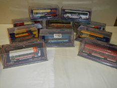Ten 1:76 scale Corgi The Original Omnibus Company limited edition die cast bus models in sealed