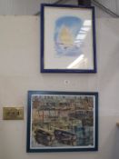 2 sailing boat prints