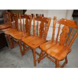 5 pine kitchen chairs.
