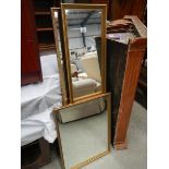 3 gilt framed mirrors.