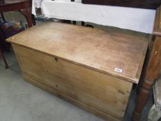 A Victorian pine blanket box.