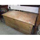 A Victorian pine blanket box.