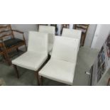A set of 4 cream G plan chairs.