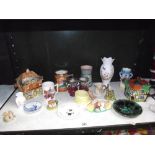 A quantity of collectable pottery items including Sylvac, Delfts etc.