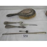 6 silver and silver handled items,