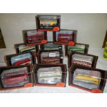 Twelve 1:76 scale Exclusive First Editions (EFE) die cast bus models.