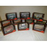 Ten 1:76 scale Exclusive First editions (EFE) die cast model buses.
