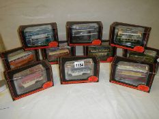 Ten 1:76 scale Exclusive First editions (EFE) die cast model buses.