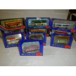 Ten 1:76 scale Exclusive First Editions (EFE) die cast bus models.