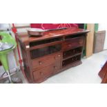 A mahogany chest a/f, missing drawers just drawer fronts present.