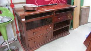 A mahogany chest a/f, missing drawers just drawer fronts present.