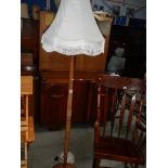 A standard lamp with shade.