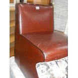 A small leather chair.