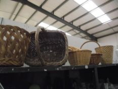 A quantity of wicker baskets etc.