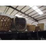 A quantity of wicker baskets etc.