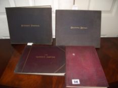 4 old books, Stoddards portfolio, The Queens Empire, Beautiful Britain and our King,