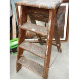 A small old step ladder.