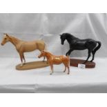 3 Beswick horses.