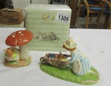 A boxed Royal Doulton Brambley Edge figure 'Heading Home' and an unboxed example 'In the Brambles'.