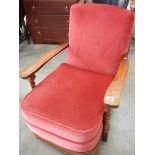 An old oak arm chair.