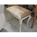 A painted French style dressing table/piano stool.