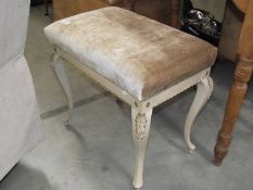 A painted French style dressing table/piano stool.