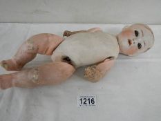 A Victorian bisque headed doll marked Kopplesdorf, Germany, 34 cm tall,