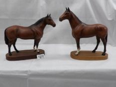 2 Beswick horses.