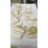 A hand painted art deco tea set.