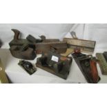 A good lot of old woodworking tools.