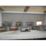Ten 1:76 scale Exclusive First Editions (EFE) model die cast buses.