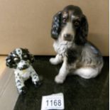 A 1957 Goebel Butch cocker spaniel by Albert Staehle and one other Goebel spaniel.