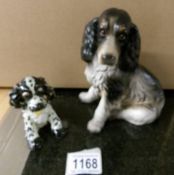 A 1957 Goebel Butch cocker spaniel by Albert Staehle and one other Goebel spaniel.