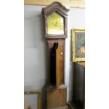 A mahogany cased long case clock with brass dial marked Mosley C London, Malbemarle SW.