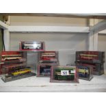 Eleven 1:76 scale Exclusive First Editions (EFE) die cast model buses.