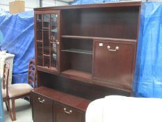 A mahogany wall unit