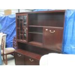 A mahogany wall unit