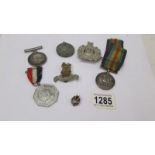 Two 1914-1918 medals for brothers 200810 Pte P Higgins 1st London regiment,