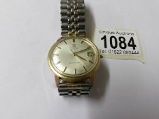 An Omega Seamaster automatic wrist watch with date, (winder needs replacing).