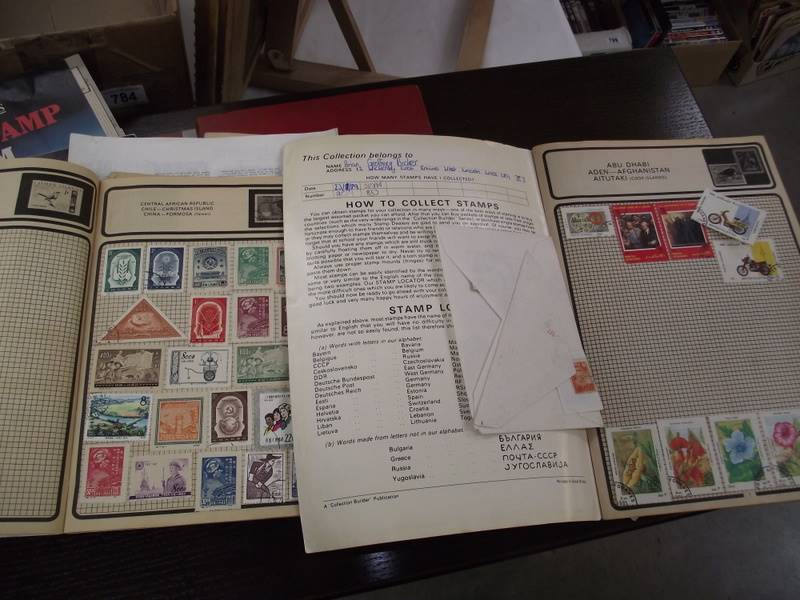 A box of stamp albums and loose stamps. - Image 3 of 3