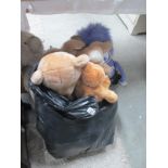 A large quantity of soft toys