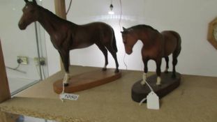 2 Beswick horses.