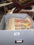 A box of 1978-1984 Victor comics.