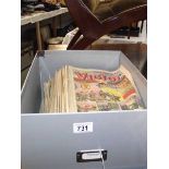 A box of 1978-1984 Victor comics.