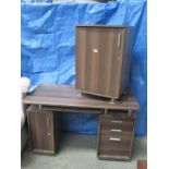 A modern desk and cabinet