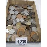 A mixed lot of old coins.