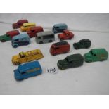 A good selection of tidy Dinky small commercial vehicles including Austin, Trojan, Bedford etc.